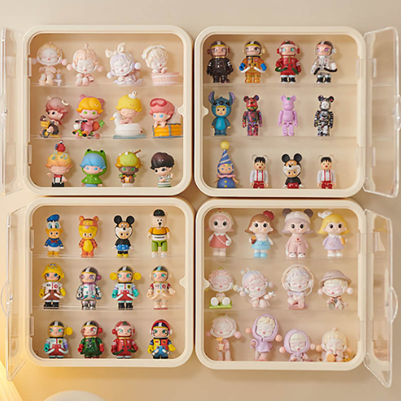 Transparent plastic display cabinet molding