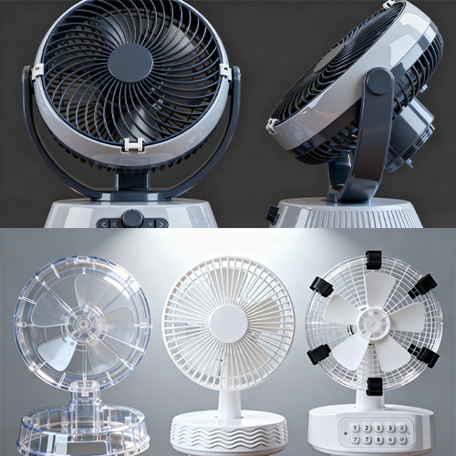 Stampaggio di ventole da tavolo per iniezione plastica